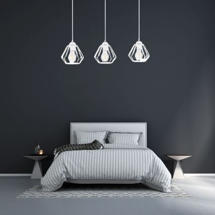 Chandelier on a string CEED 3xE27/60W/230V white