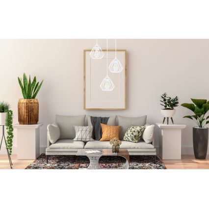 Chandelier on a string CEED 3xE27/60W/230V white