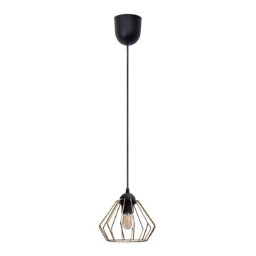 Chandelier on a string CEED GOLD 1xE27/60W/230V d. 17,5 cm black/gold