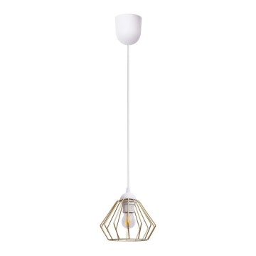 Chandelier on a string CEED GOLD 1xE27/60W/230V d. 17,5 cm white/gold