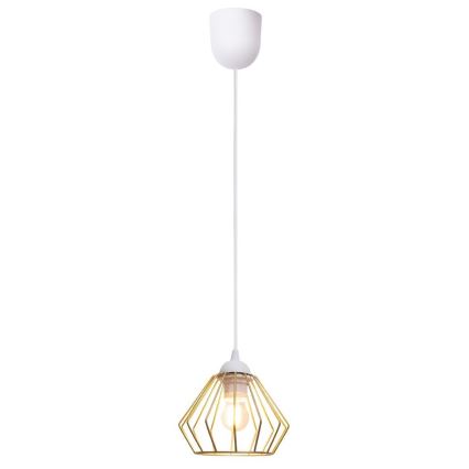 Chandelier on a string CEED GOLD 1xE27/60W/230V d. 17,5 cm white/gold