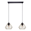 Chandelier on a string CEED GOLD 2xE27/60W/230V black/gold