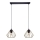 Chandelier on a string CEED GOLD 2xE27/60W/230V black/gold