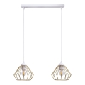 Chandelier on a string CEED GOLD 2xE27/60W/230V white/gold
