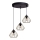 Chandelier on a string CEED GOLD 3xE27/60W/230V d. 45 cm black/gold