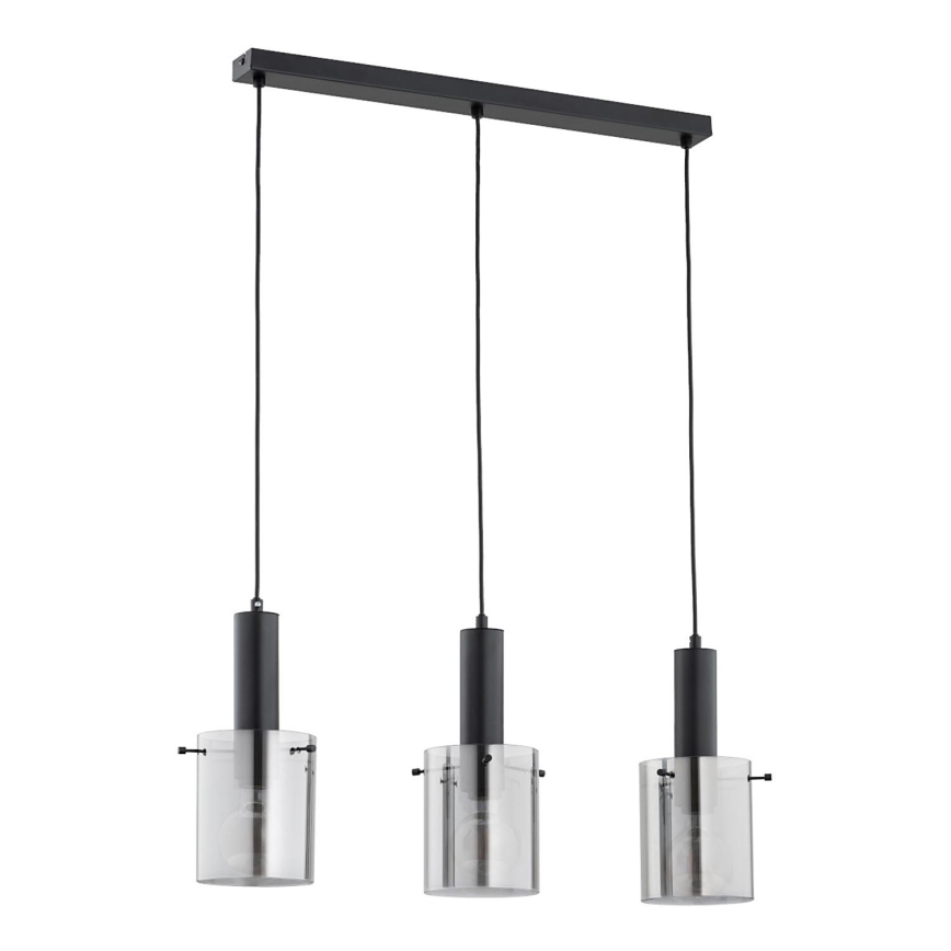 Chandelier on a string CELIA 3xE27/60W/230V black