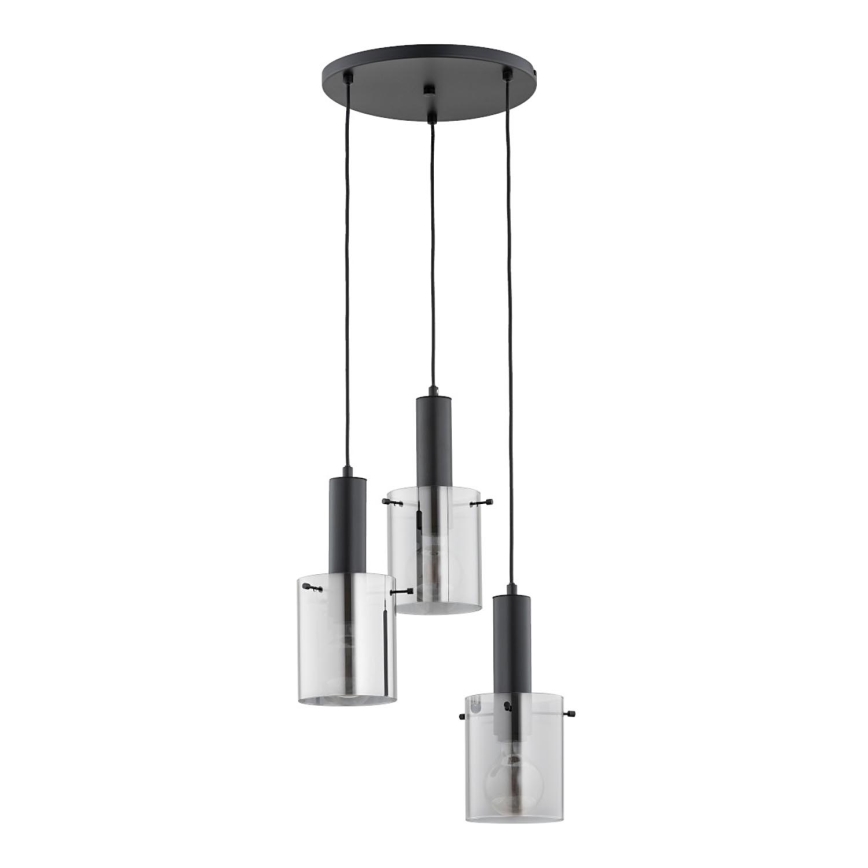 Chandelier on a string CELIA 3xE27/60W/230V black