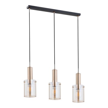 Chandelier on a string CELIA 3xE27/60W/230V gold