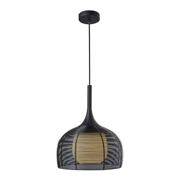 Chandelier on a string CENTER 1xE27/9W/230V black