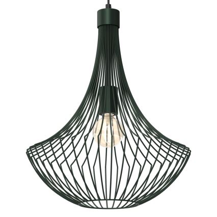 Chandelier on a string CESTA 1xE27/60W/230V green