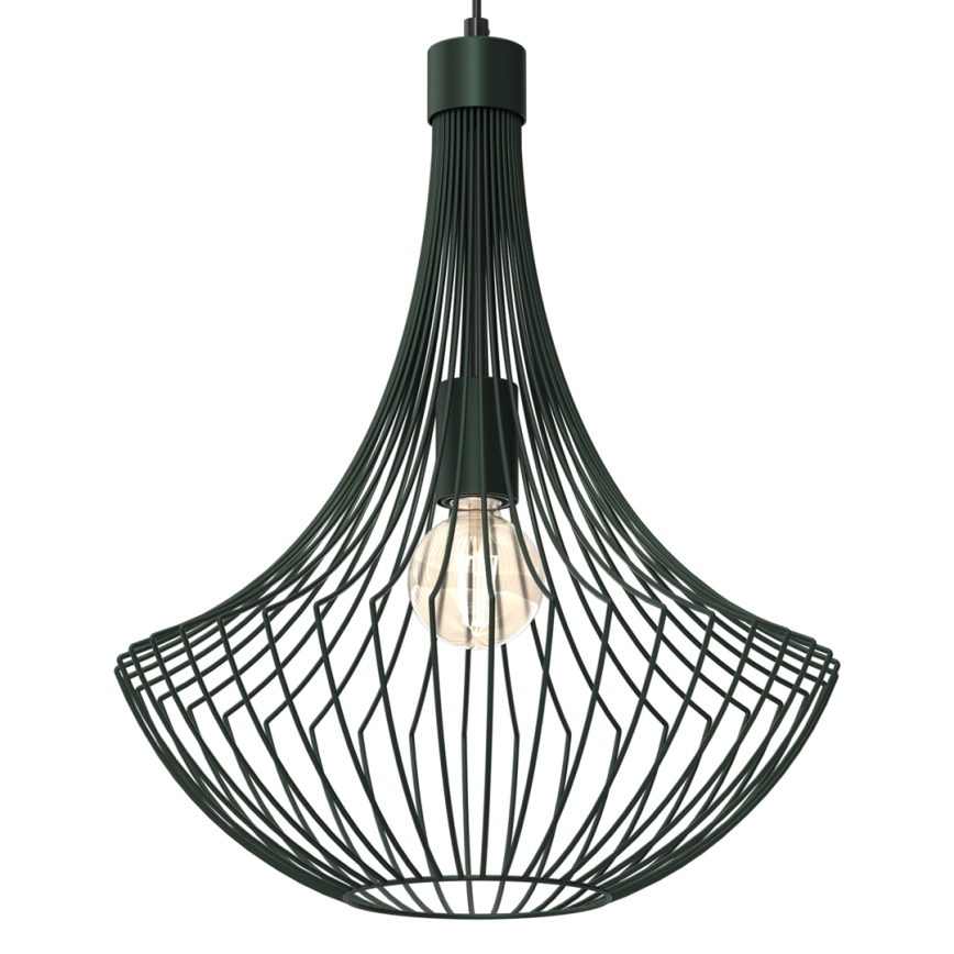 Chandelier on a string CESTA 1xE27/60W/230V green