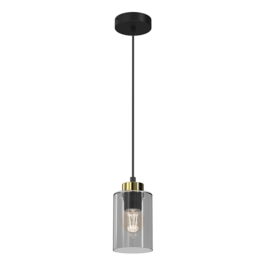 Chandelier on a string CHIC 1xE27/60W/230V black/grey