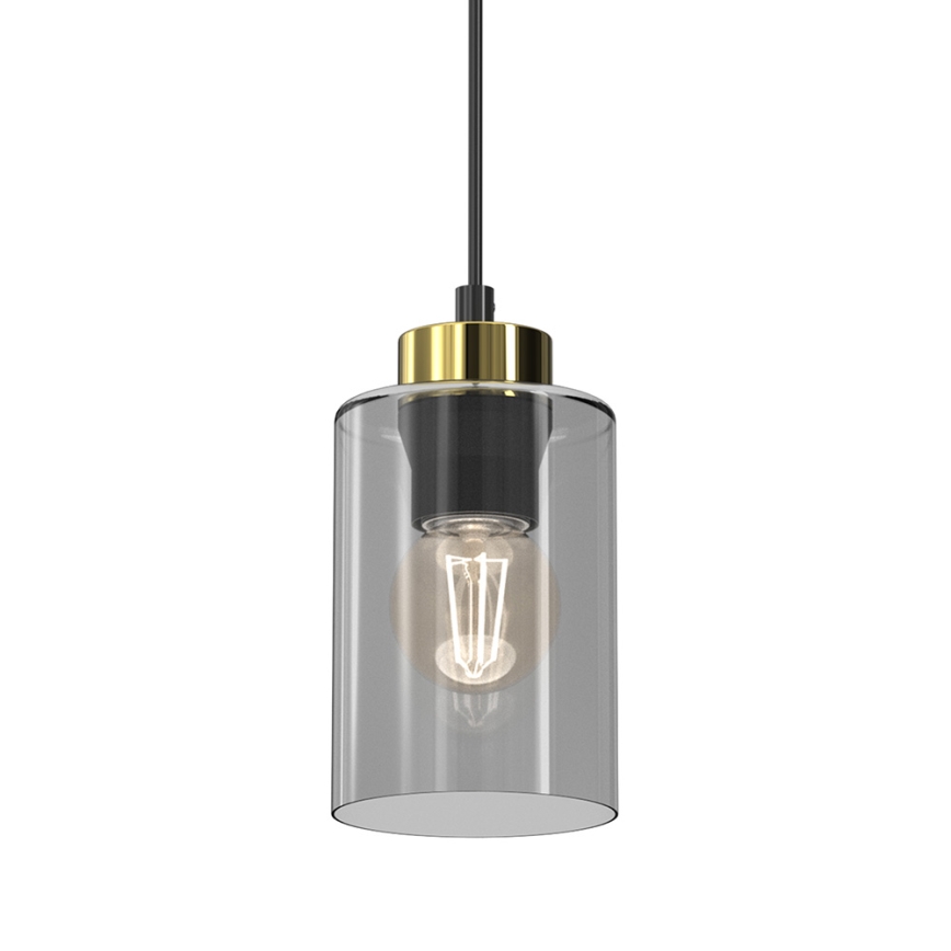 Chandelier on a string CHIC 1xE27/60W/230V black/grey