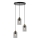 Chandelier on a string CHIC 3xE27/60W/230V black/grey