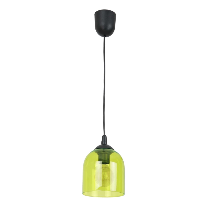 Chandelier on a string CHRIS 1xE27/60W/230V d. 11 cm green