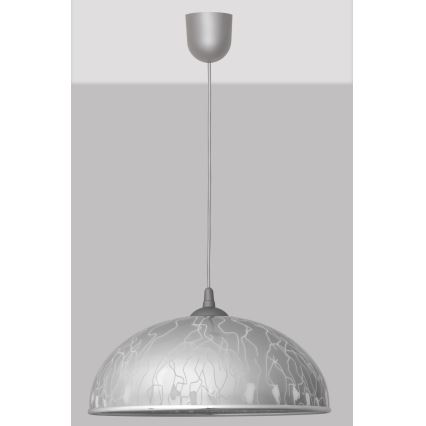 Chandelier on a string CIRCLE 1xE27/15W/230V grey