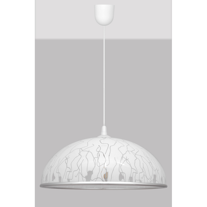 Chandelier on a string CIRCLE 1xE27/15W/230V white