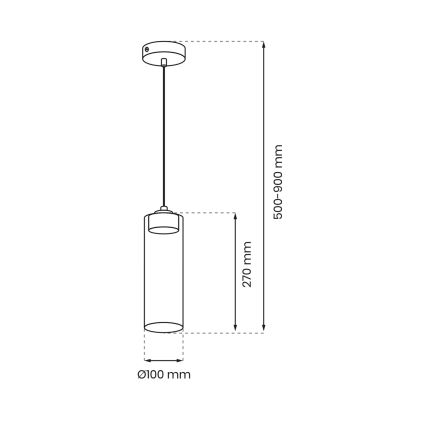 Chandelier on a string CLARISSA 1xGX53/12W/230V black