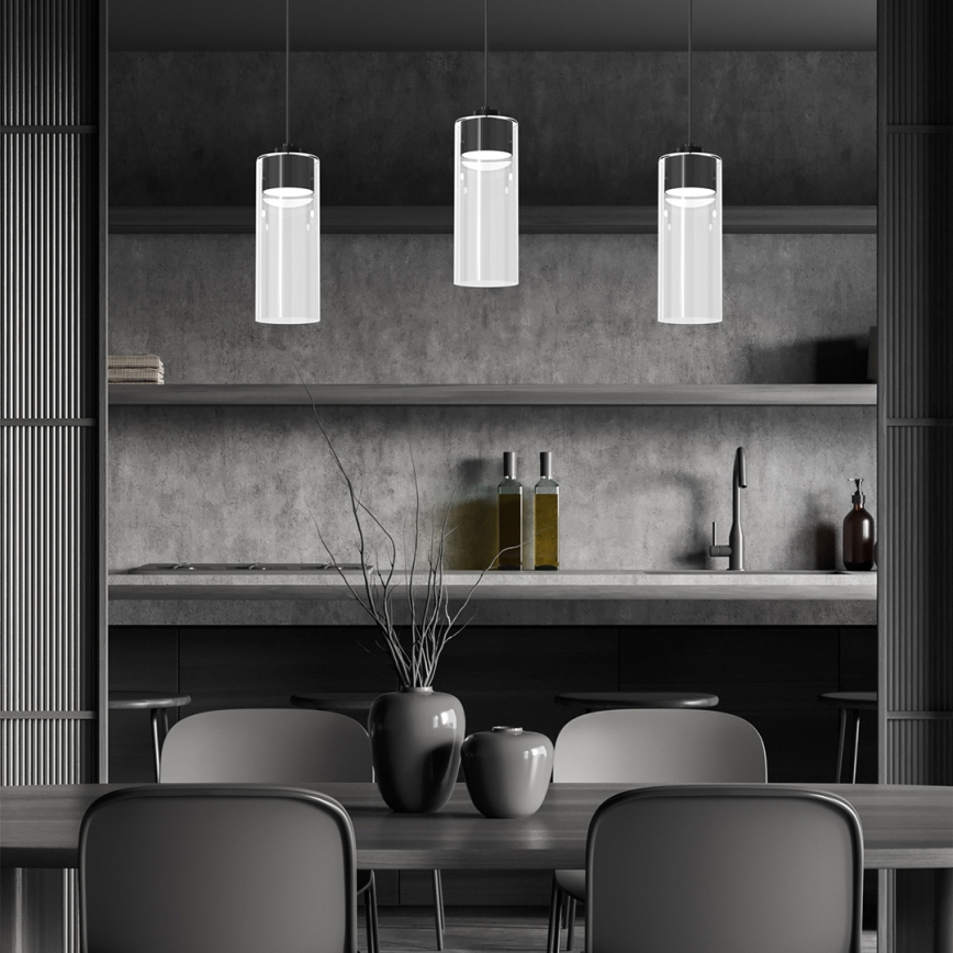 Chandelier on a string CLARISSA 3xGX53/12W/230V black