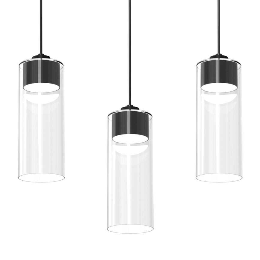 Chandelier on a string CLARISSA 3xGX53/12W/230V black