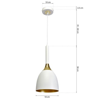Chandelier on a string CLARK 1xE27/60W/230V