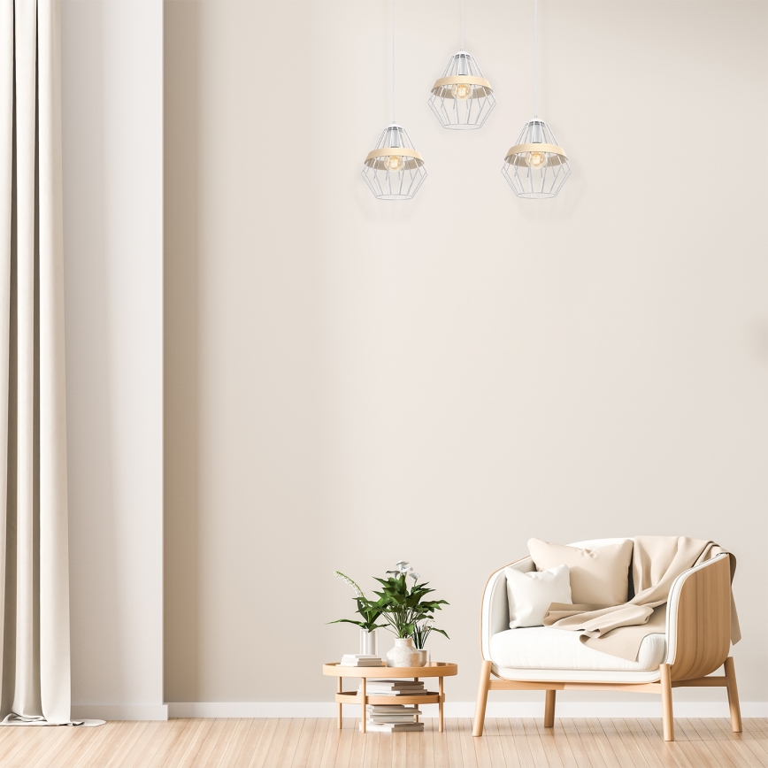 Chandelier on a string CLIF 3xE27/60W/230V