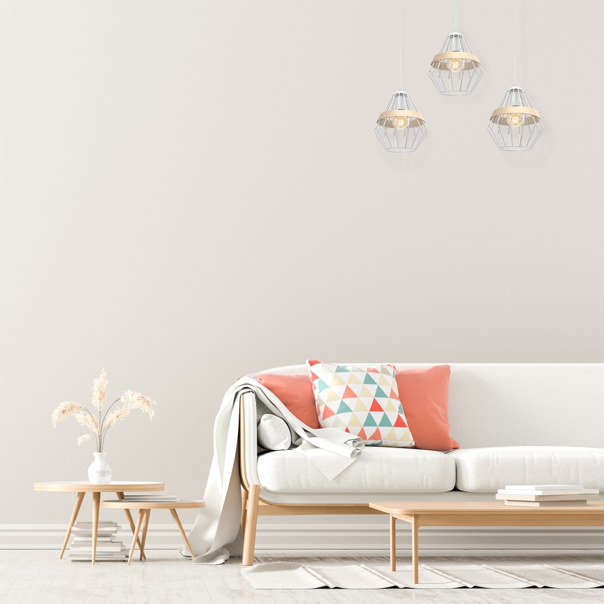 Chandelier on a string CLIF 3xE27/60W/230V
