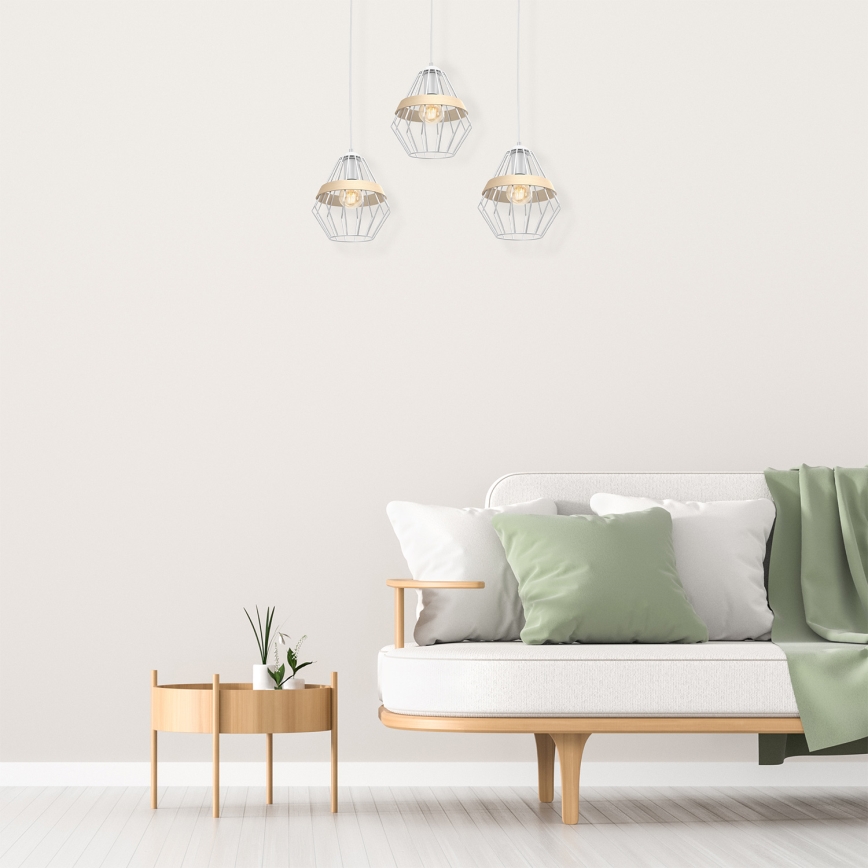Chandelier on a string CLIF 3xE27/60W/230V