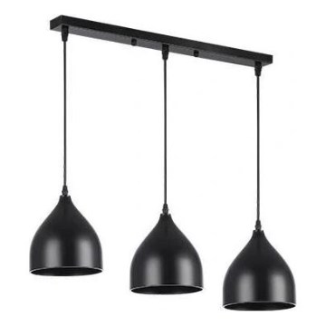 Chandelier on a string COMO 3xE27/60W/230V black