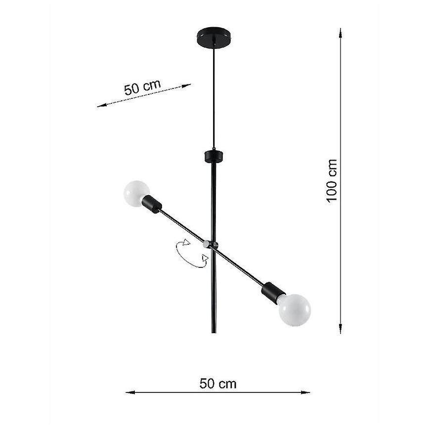 Chandelier on a string CONCEPT 2xE27/60W/230V