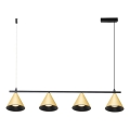 Chandelier on a string CONE 4xGU10/10W/230V gold/black