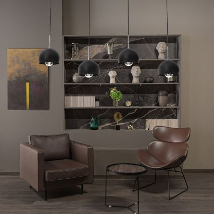 Chandelier on a string COOL 4xE27/60W/230V black
