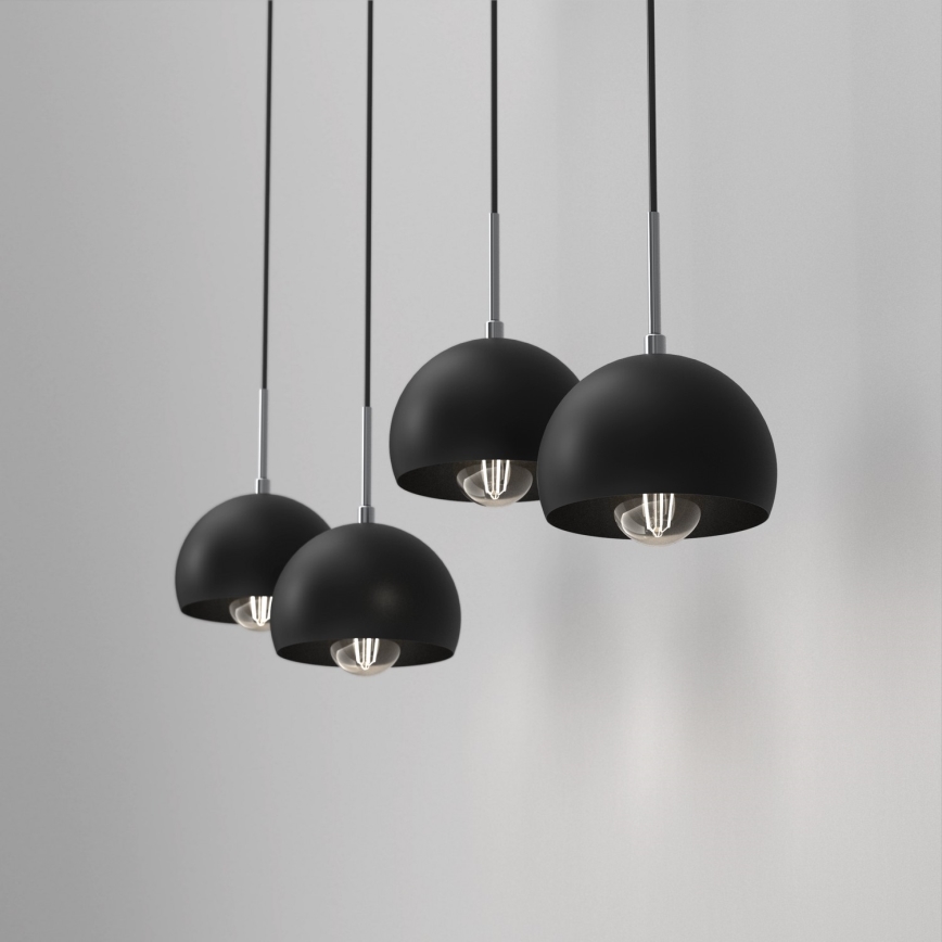 Chandelier on a string COOL 4xE27/60W/230V black