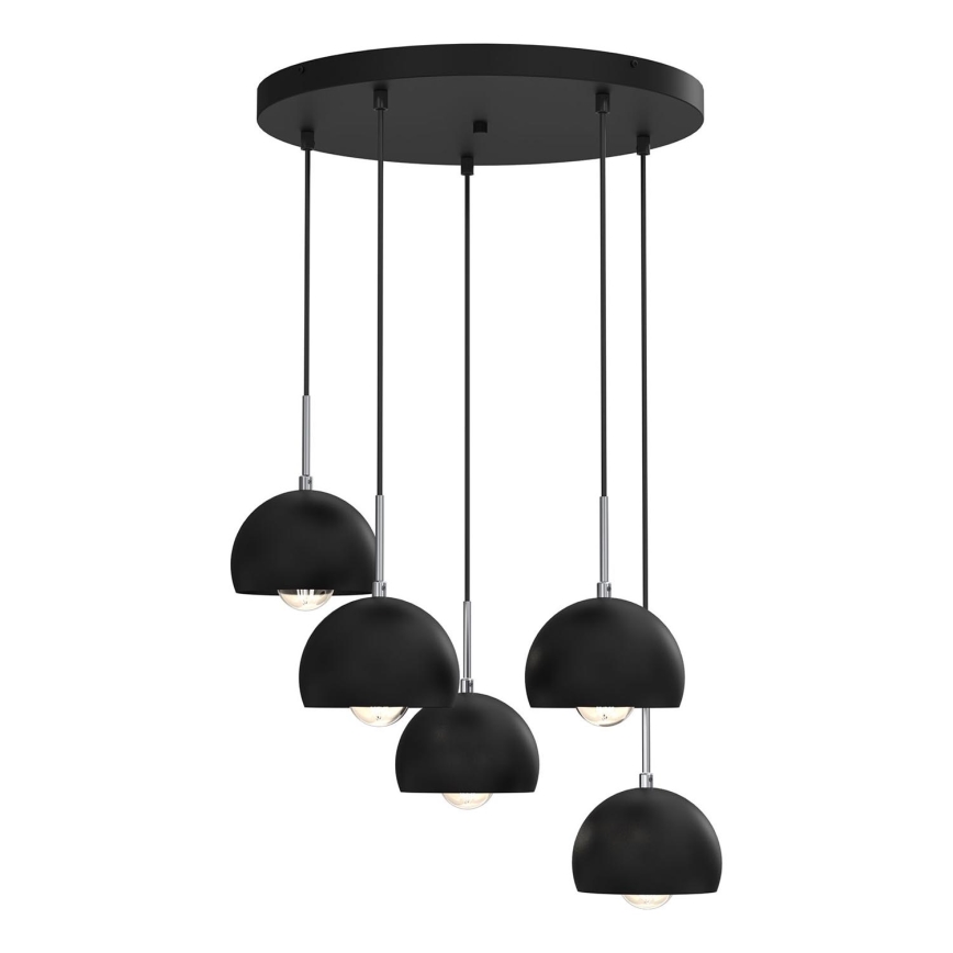 Chandelier on a string COOL 5xE27/60W/230V black