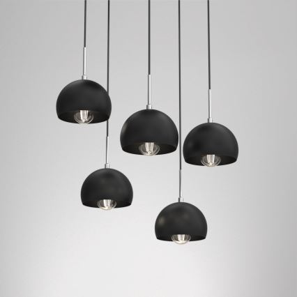 Chandelier on a string COOL 5xE27/60W/230V black