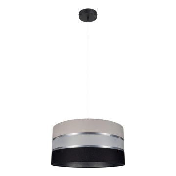 Chandelier on a string CORAL 1xE27/60W/230V black and grey