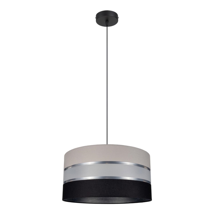 Chandelier on a string CORAL 1xE27/60W/230V black and grey