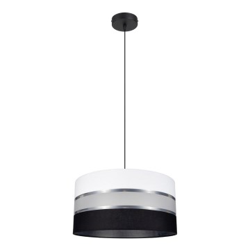 Chandelier on a string CORAL 1xE27/60W/230V black and white