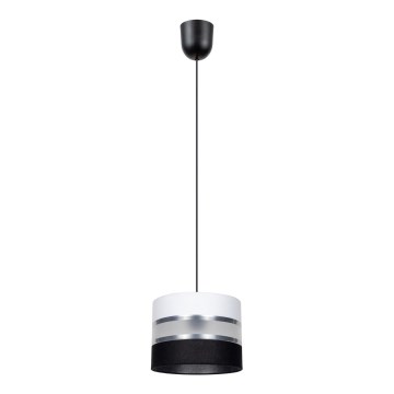 Chandelier on a string CORAL 1xE27/60W/230V black and white