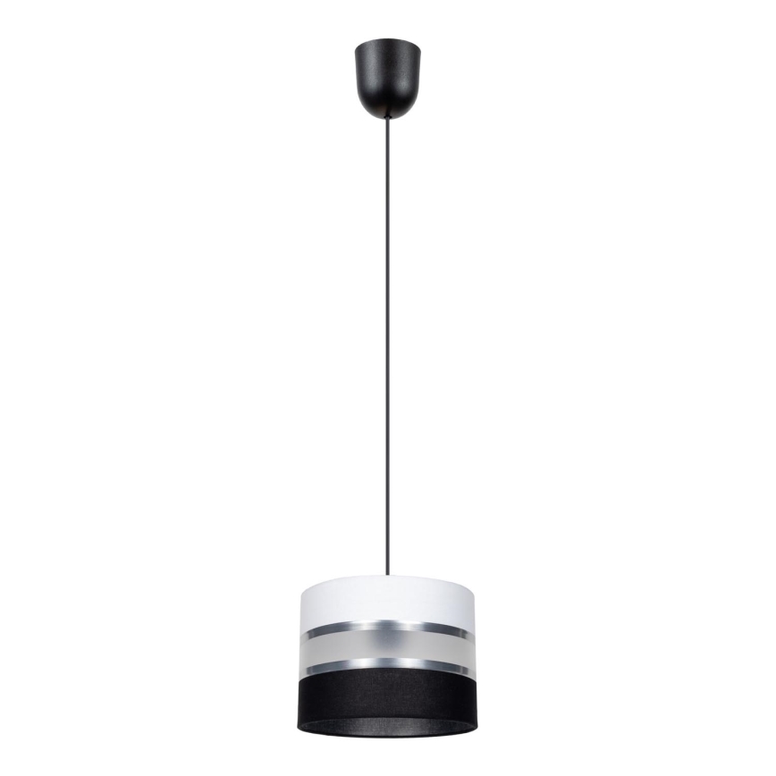 Chandelier on a string CORAL 1xE27/60W/230V black and white