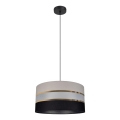 Chandelier on a string CORAL 1xE27/60W/230V black/grey