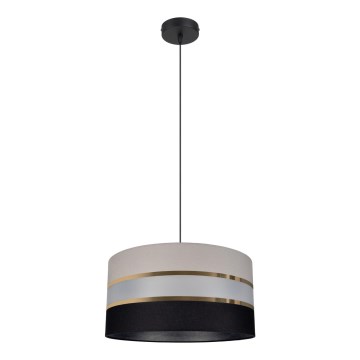 Chandelier on a string CORAL 1xE27/60W/230V black/grey