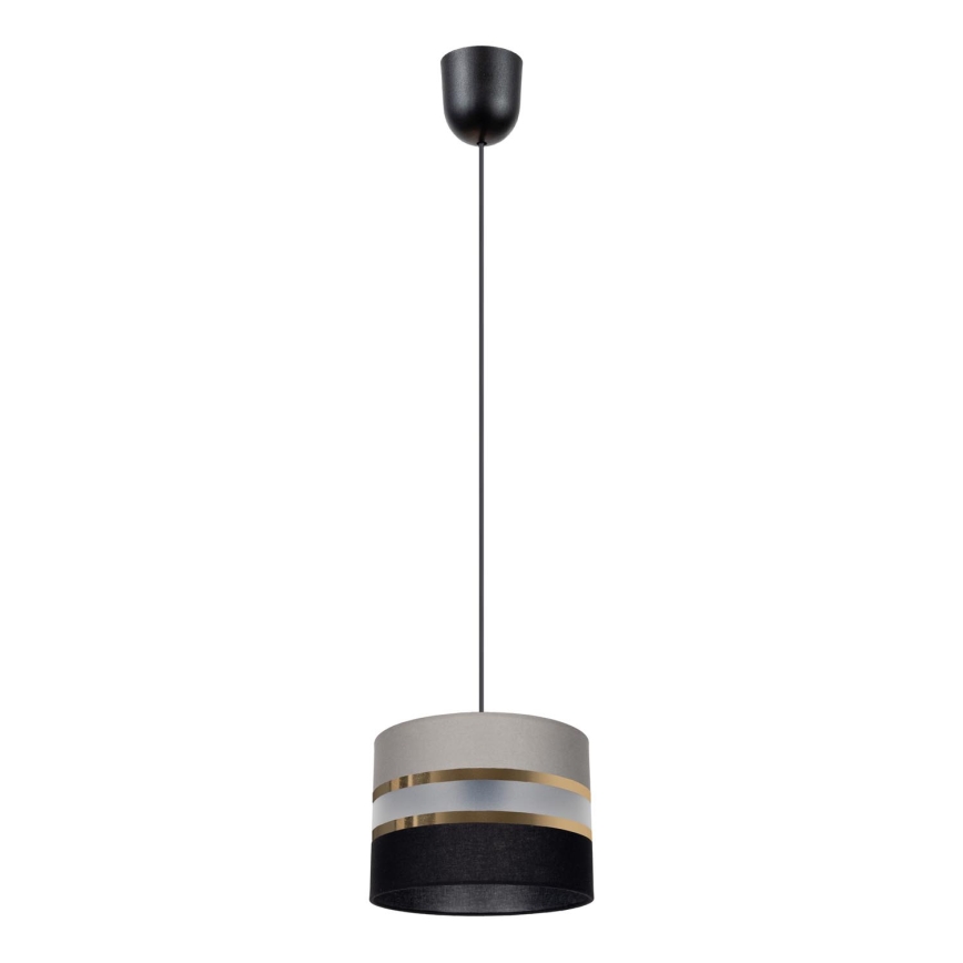 Chandelier on a string CORAL 1xE27/60W/230V black/grey