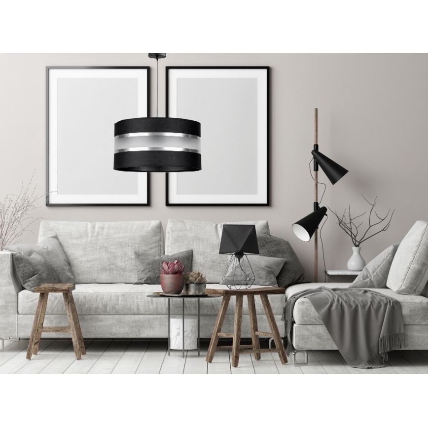 Chandelier on a string CORAL 1xE27/60W/230V black