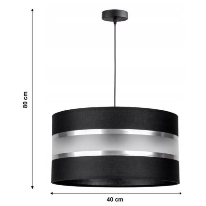 Chandelier on a string CORAL 1xE27/60W/230V black