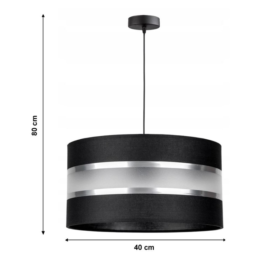 Chandelier on a string CORAL 1xE27/60W/230V black