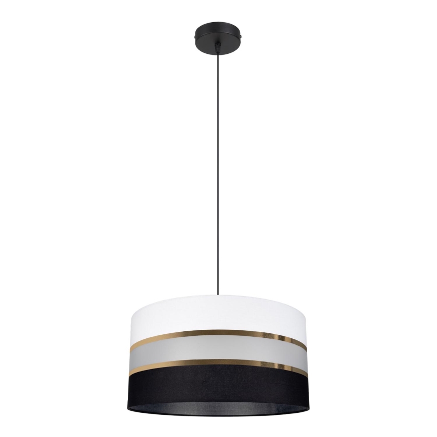 Chandelier on a string CORAL 1xE27/60W/230V black/white