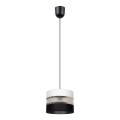 Chandelier on a string CORAL 1xE27/60W/230V black/white
