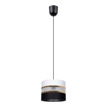 Chandelier on a string CORAL 1xE27/60W/230V black/white