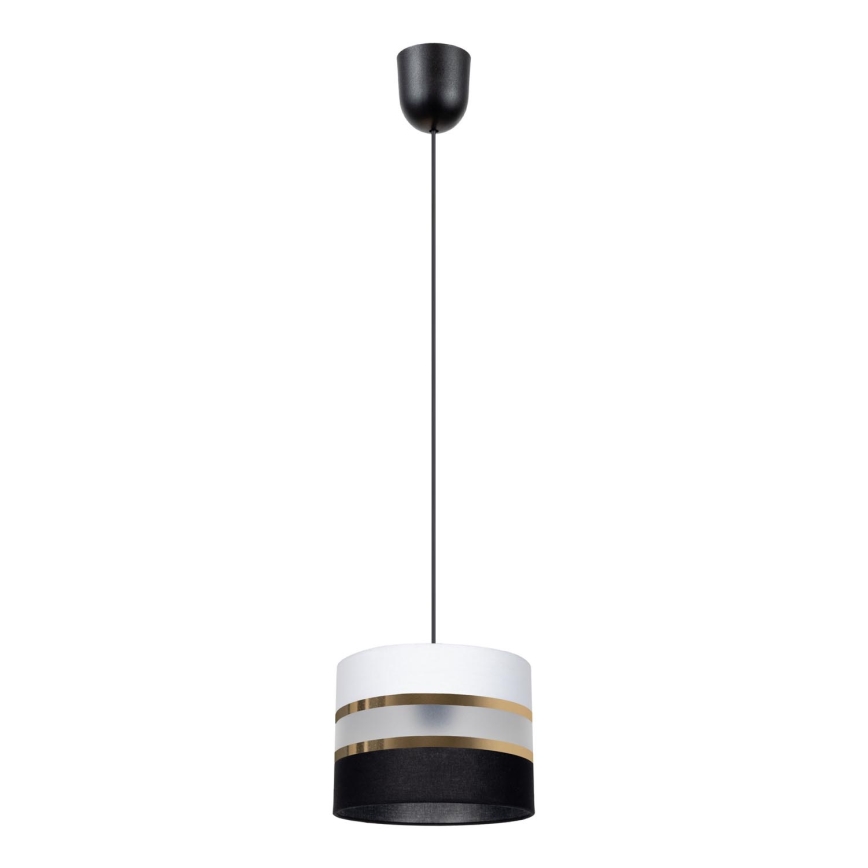 Chandelier on a string CORAL 1xE27/60W/230V black/white